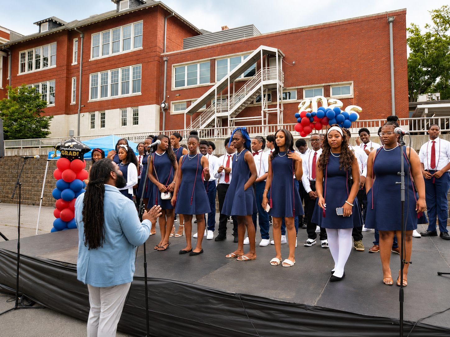 ScholarMade graduates on stage at their graduation ceremony
